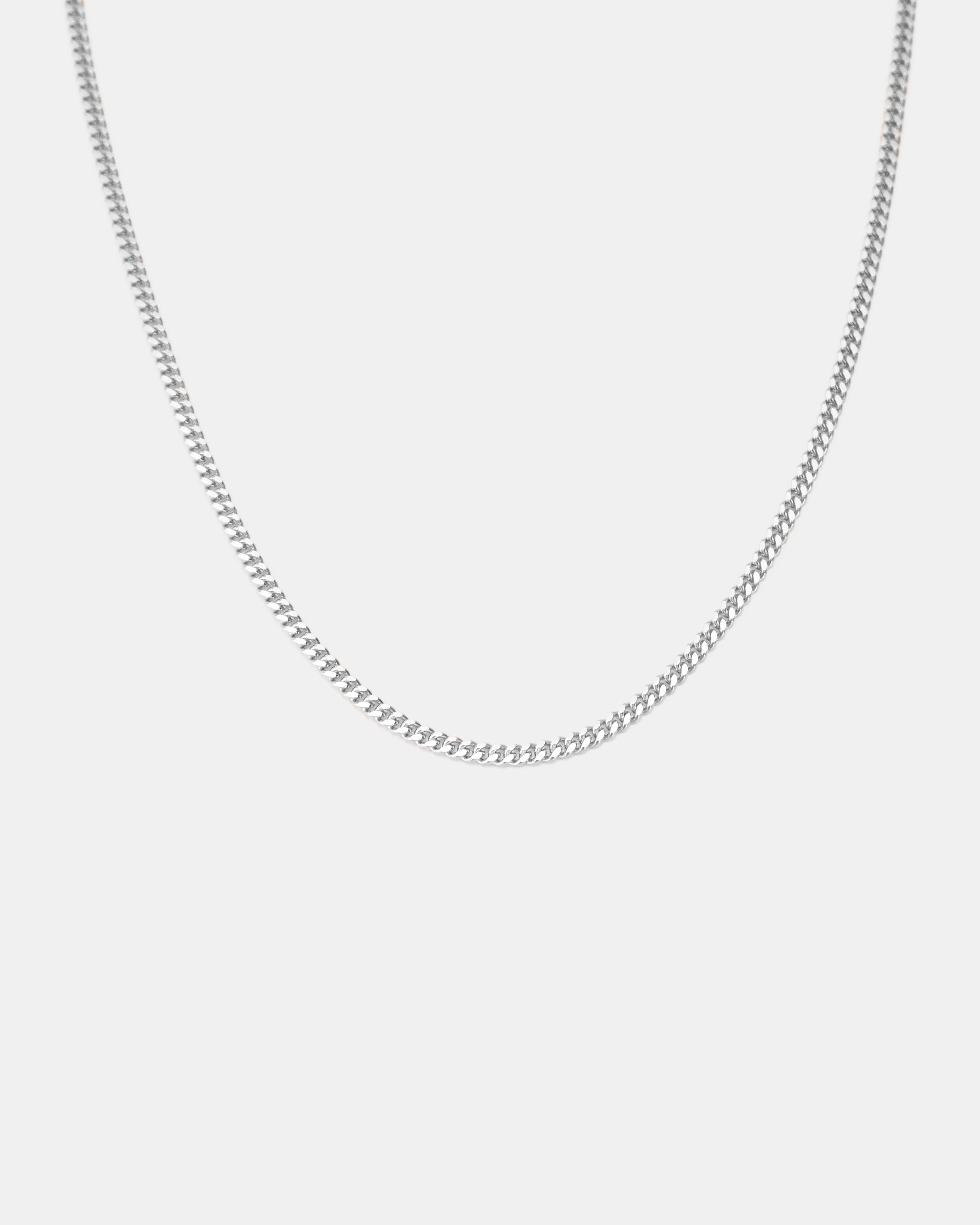 silver filed curb chain thin by studio sette