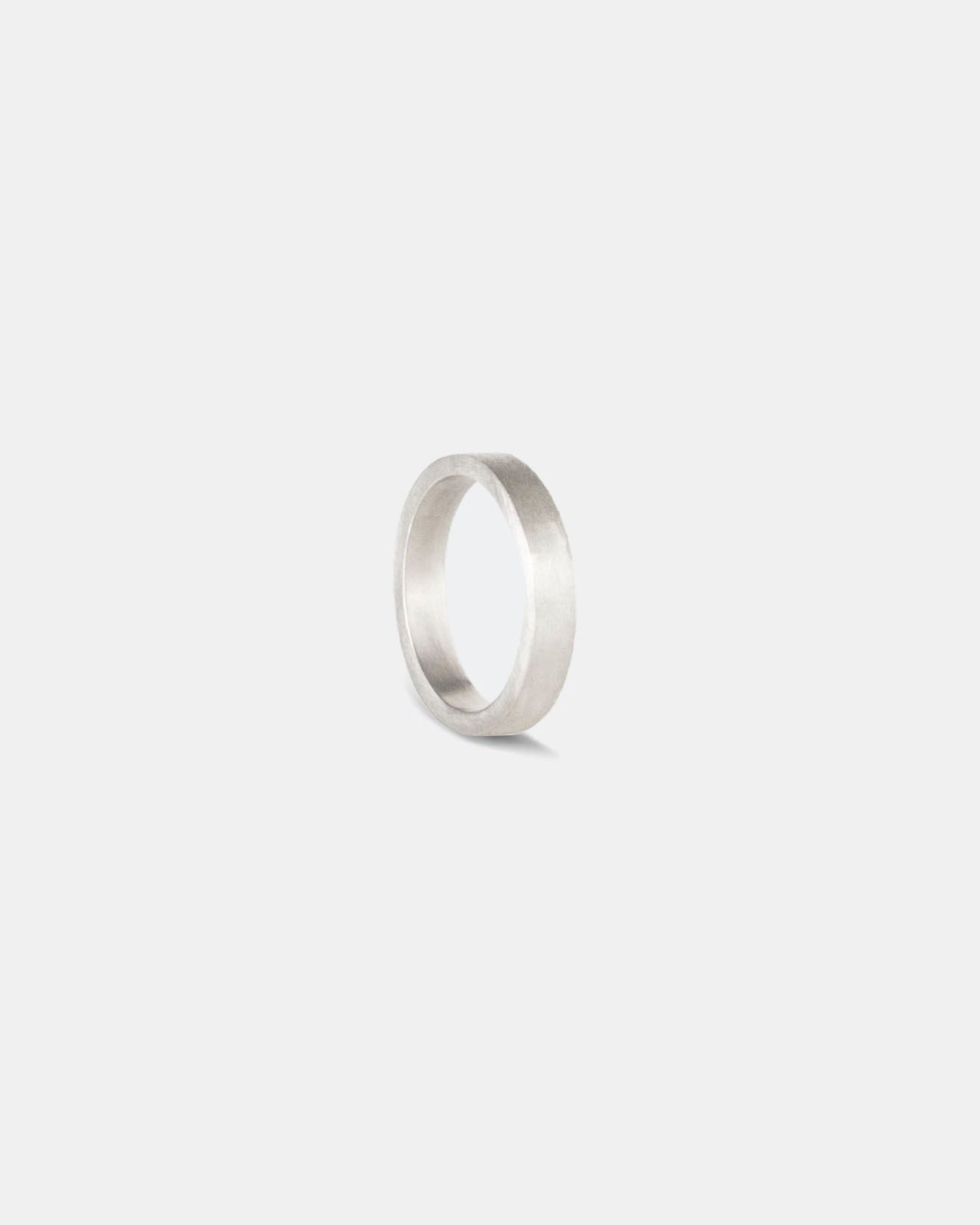 BRUSHED SILVER RING