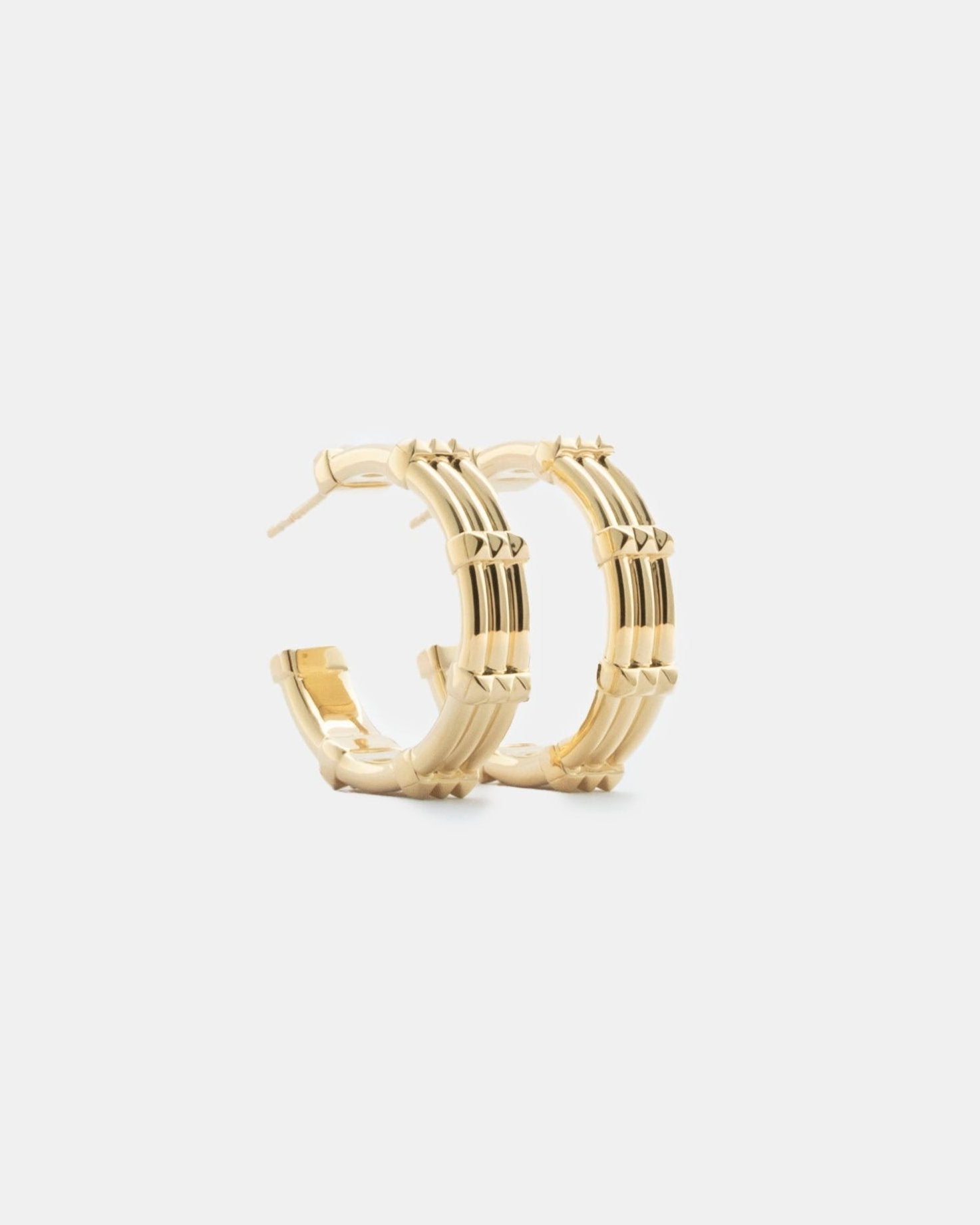 Studio sette PRE-ORDER EARRING 07 GOLD hoops earrings on white background