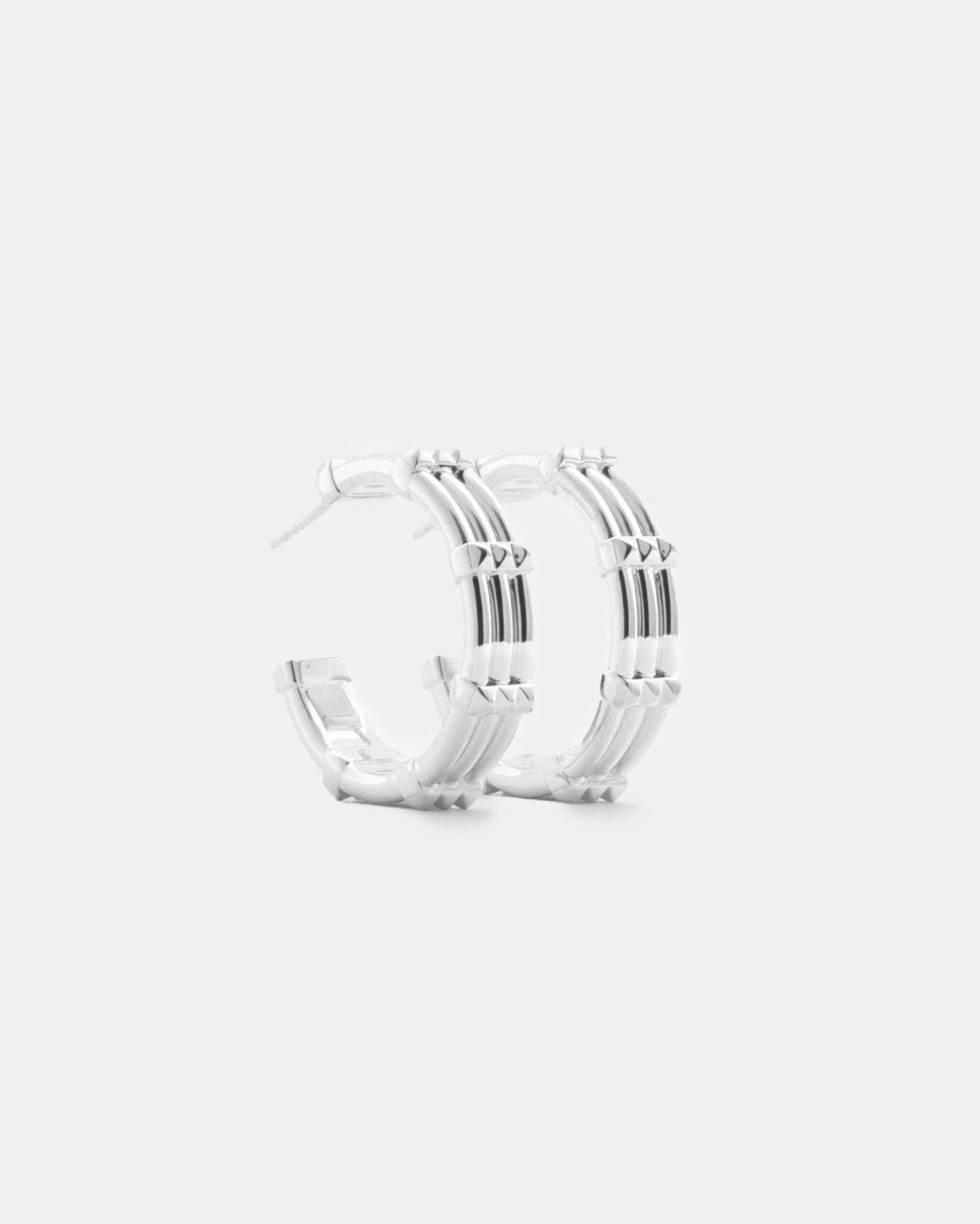studio sette large hoops earrings with studs, pre-order, on white background